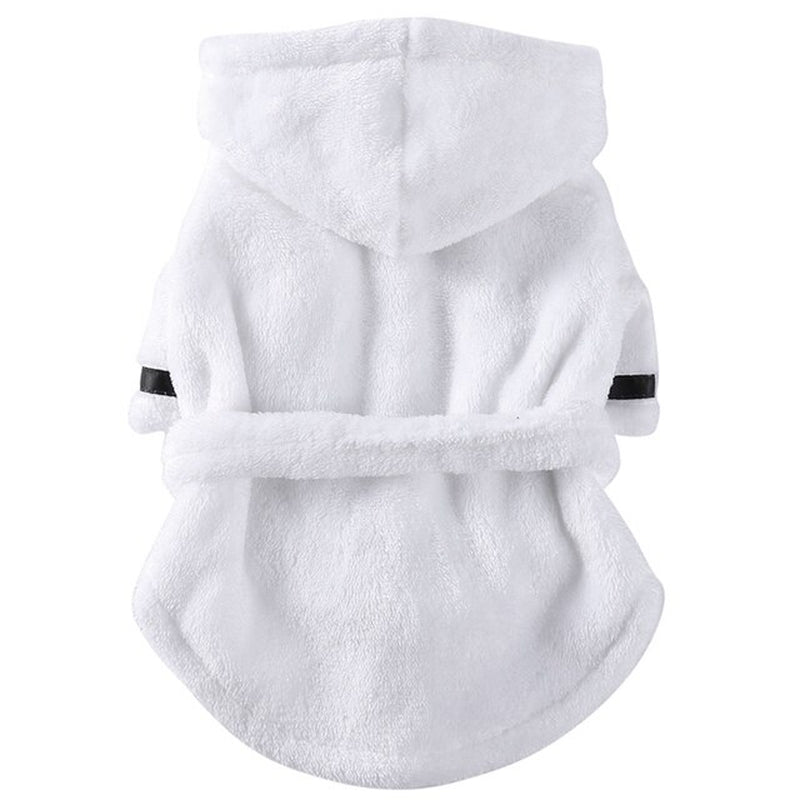 Pet Dog Towel Pajama with Hood Thickened Luxury Soft Cotton Hooded Bathrobe Quick Drying and Super Absorbent Dog Bath Towel